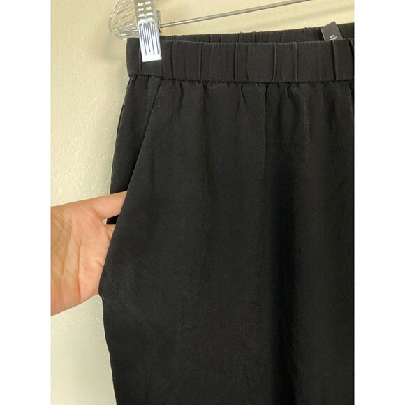 Eileen Fisher Silk Black Women Trouser Pants Size Small Career Minimalist Pullon - Picture 9 of 16
